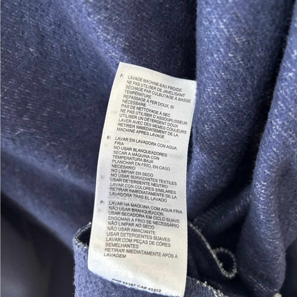 Adidas Women Medium Gray and Navy Open Front Quiet Luxury Athleisure Cozy Sporty - Picture 9 of 9